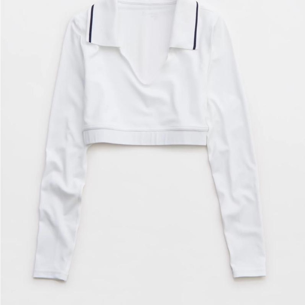 OFFLINE By Aerie Real Me Long Sleeve Polo T-Shirt